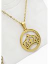 SET DE COLLAR, DIJE Y ARETES EN ACERO INOXIDABLE 316L