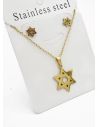 SET DE COLLAR, DIJE Y ARETES EN ACERO INOXIDABLE 316L