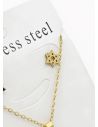SET DE COLLAR, DIJE Y ARETES EN ACERO INOXIDABLE 316L
