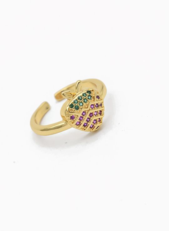ANILLO GRADUABLE RODIO XUPING YXZ CRISTALES