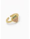 ANILLO GRADUABLE RODIO XUPING YXZ CRISTALES