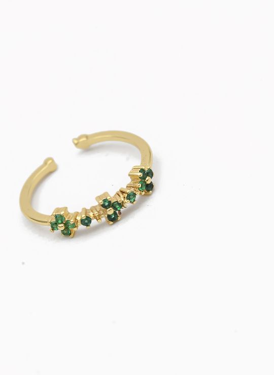 ANILLO GRADUABLE RODIO XUPING YXZ CRISTALES