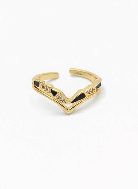 ANILLO GRADUABLE RODIO XUPING YXZ CRISTALES
