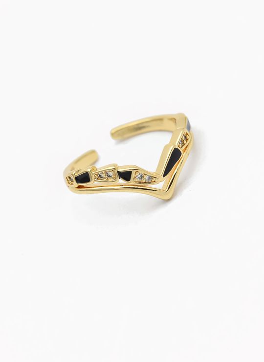 ANILLO GRADUABLE RODIO XUPING YXZ CRISTALES