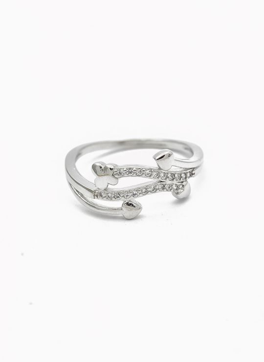 ANILLO GRADUABLE RODIO XUPING YXZ CRISTALES