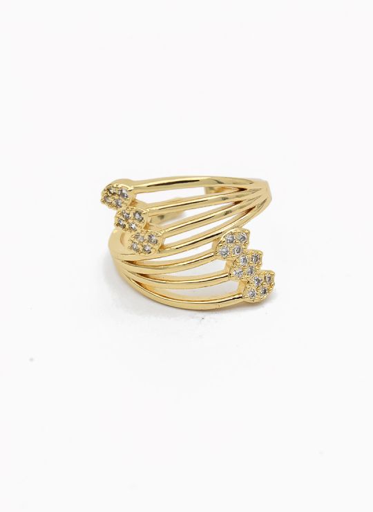 ANILLO GRADUABLE RODIO XUPING YXZ CRISTALES