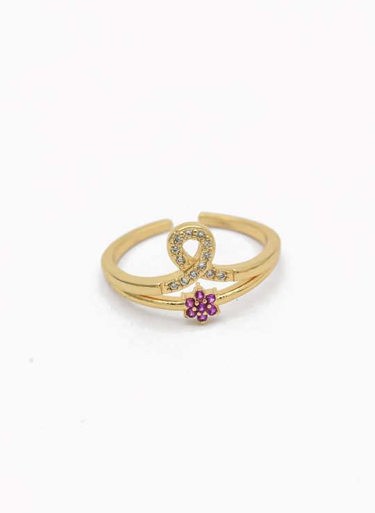 ANILLO GRADUABLE RODIO XUPING YXZ CRISTALES