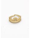 ANILLO GRADUABLE RODIO XUPING YXZ CRISTALES