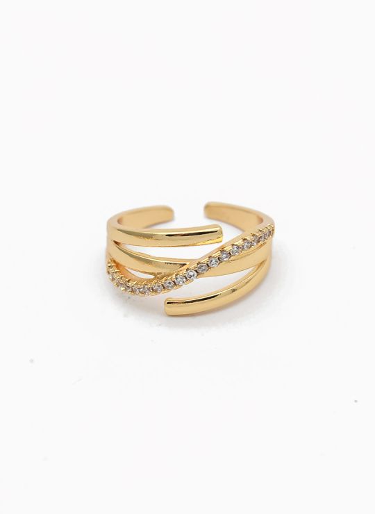 ANILLO GRADUABLE RODIO XUPING YXZ CRISTALES