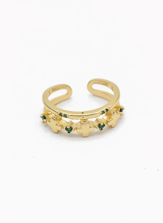 ANILLO GRADUABLE RODIO XUPING YXZ CRISTALES