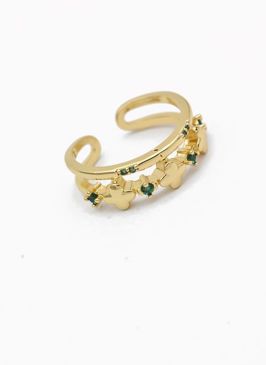 ANILLO GRADUABLE RODIO XUPING YXZ CRISTALES