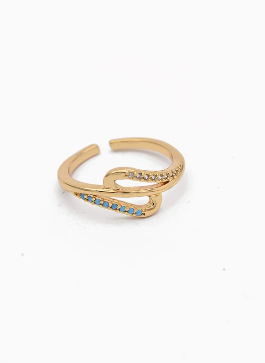 ANILLO GRADUABLE RODIO XUPING YXZ CRISTALES