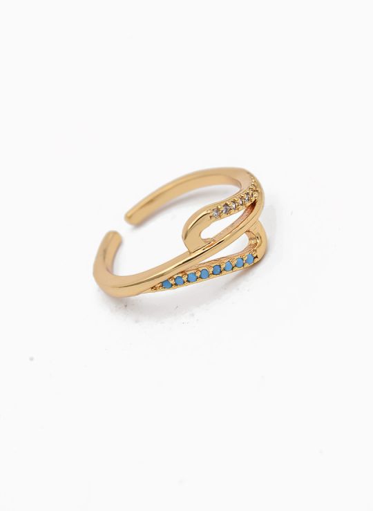 ANILLO GRADUABLE RODIO XUPING YXZ CRISTALES