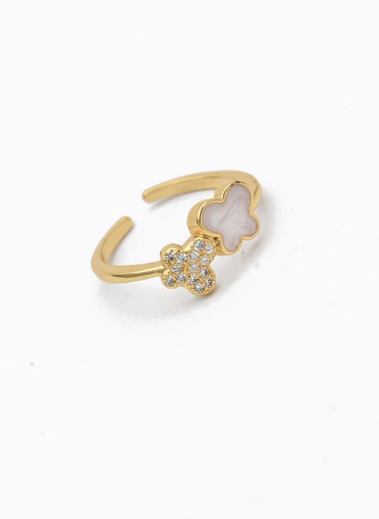ANILLO GRADUABLE RODIO XUPING YXZ CRISTALES