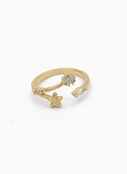 ANILLO GRADUABLE RODIO XUPING YXZ CRISTALES