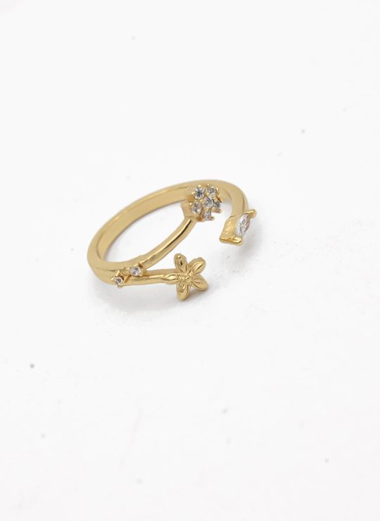 ANILLO GRADUABLE RODIO XUPING YXZ CRISTALES