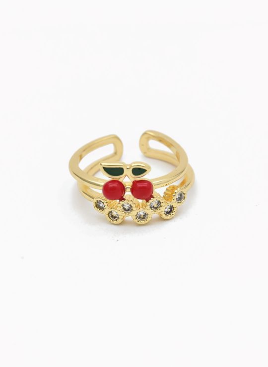 ANILLO GRADUABLE RODIO XUPING YXZ CRISTALES