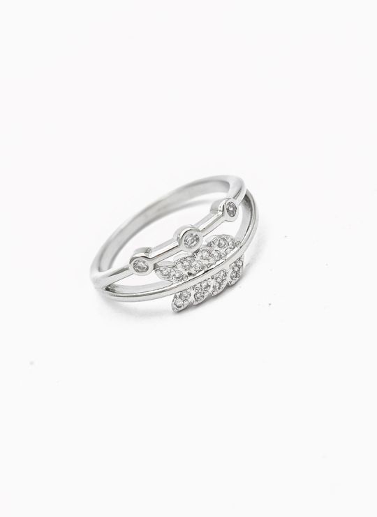 ANILLO GRADUABLE RODIO XUPING YXZ CRISTALES