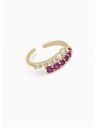 ANILLO GRADUABLE RODIO XUPING YXZ CRISTALES