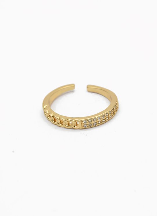 ANILLO GRADUABLE RODIO XUPING YXZ CRISTALES