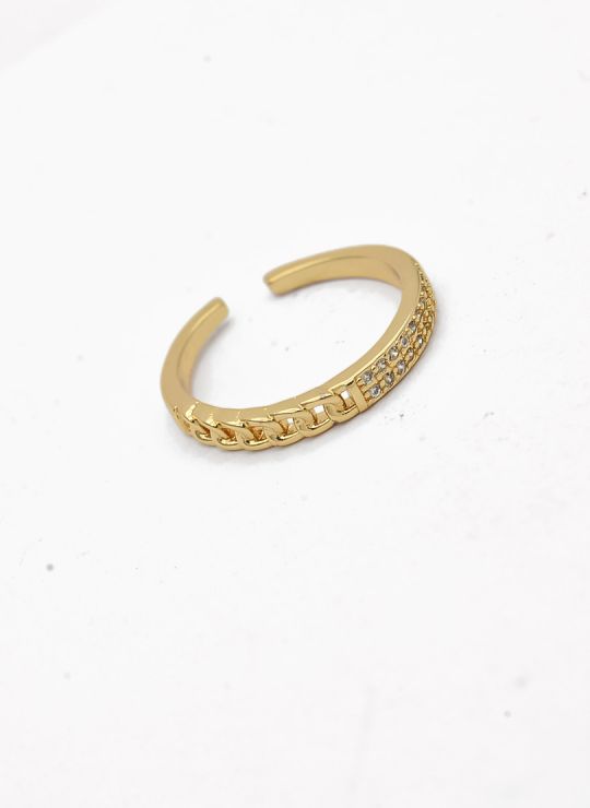 ANILLO GRADUABLE RODIO XUPING YXZ CRISTALES