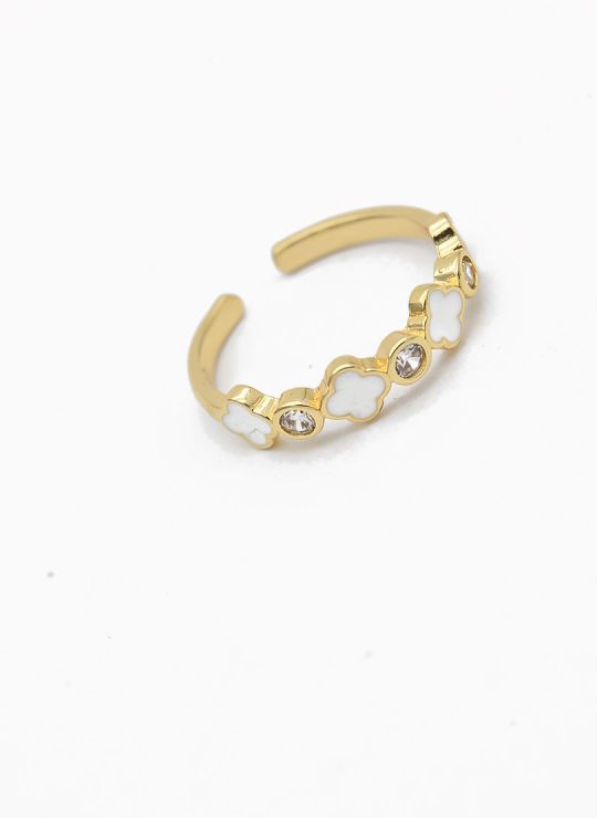 ANILLO GRADUABLE RODIO XUPING YXZ CRISTALES