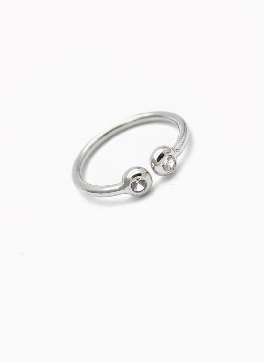 ANILLO GRADUABLE RODIO XUPING YXZ CRISTALES