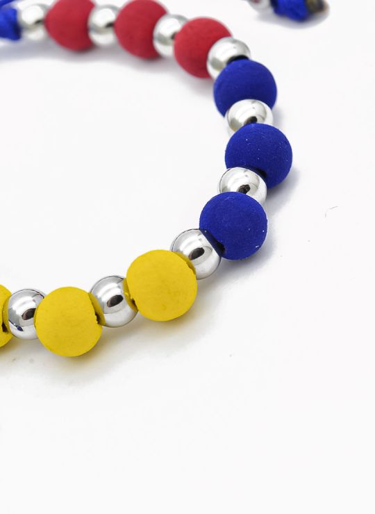 PULSERA COLOMBIA / BRAZALETE EN RODIO CON MICROCIRCONES