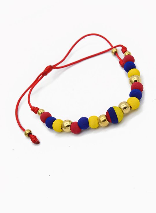 PULSERA COLOMBIA / BRAZALETE EN RODIO CON MICROCIRCONES
