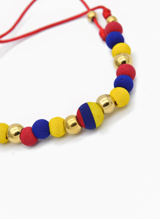PULSERA COLOMBIA / BRAZALETE EN RODIO CON MICROCIRCONES