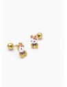 ARETES RODIO MARCA XUPING MICROCIRCONES /YSX