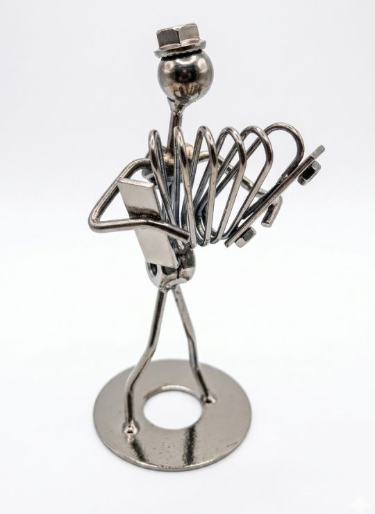 ADORNO METALICO ESPECIAL MUSICO PARA ESCRITORIO 16CMS 