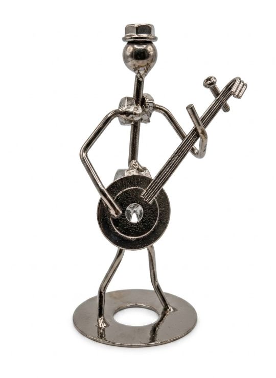 ADORNO METALICO ESPECIAL MUSICO PARA ESCRITORIO 16CMS 