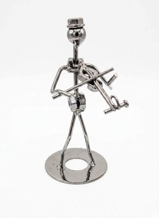 ADORNO METALICO ESPECIAL MUSICO PARA ESCRITORIO 16CMS 