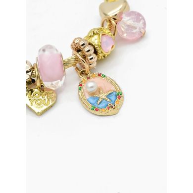PULSERA TIPO PANDORA BRAZALETE EN RODIO CON MICROCIRCONES