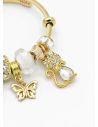 PULSERA TIPO PANDORA BRAZALETE EN RODIO CON MICROCIRCONES