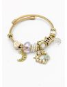 PULSERA TIPO PANDORA BRAZALETE EN RODIO CON MICROCIRCONES
