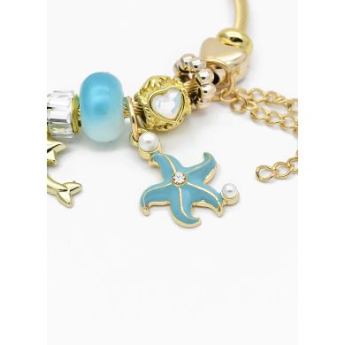 PULSERA TIPO PANDORA BRAZALETE EN RODIO CON MICROCIRCONES