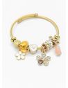 PULSERA TIPO PANDORA BRAZALETE EN RODIO CON MICROCIRCONES