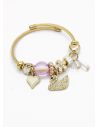 PULSERA TIPO PANDORA BRAZALETE EN RODIO CON MICROCIRCONES