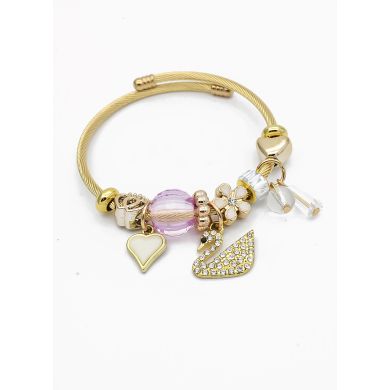 PULSERA TIPO PANDORA BRAZALETE EN RODIO CON MICROCIRCONES