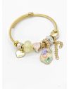 PULSERA TIPO PANDORA BRAZALETE EN RODIO CON MICROCIRCONES