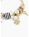 PULSERA TIPO PANDORA BRAZALETE EN RODIO CON MICROCIRCONES