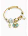 PULSERA TIPO PANDORA BRAZALETE EN RODIO CON MICROCIRCONES