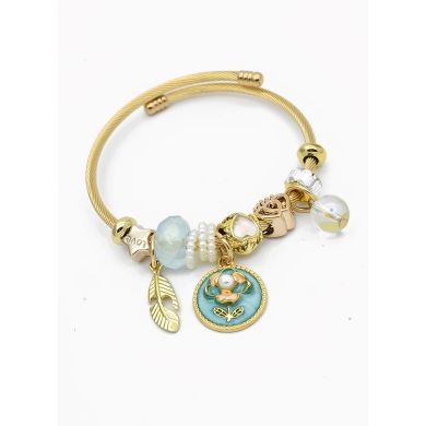 PULSERA TIPO PANDORA BRAZALETE EN RODIO CON MICROCIRCONES
