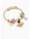 PULSERA TIPO PANDORA BRAZALETE EN RODIO CON MICROCIRCONES