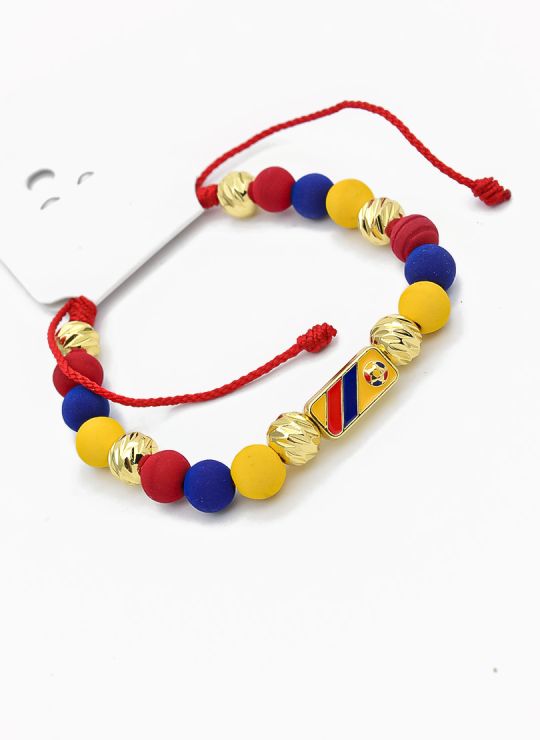 PULSERA COLOMBIA / BRAZALETE EN RODIO CON MICROCIRCONES