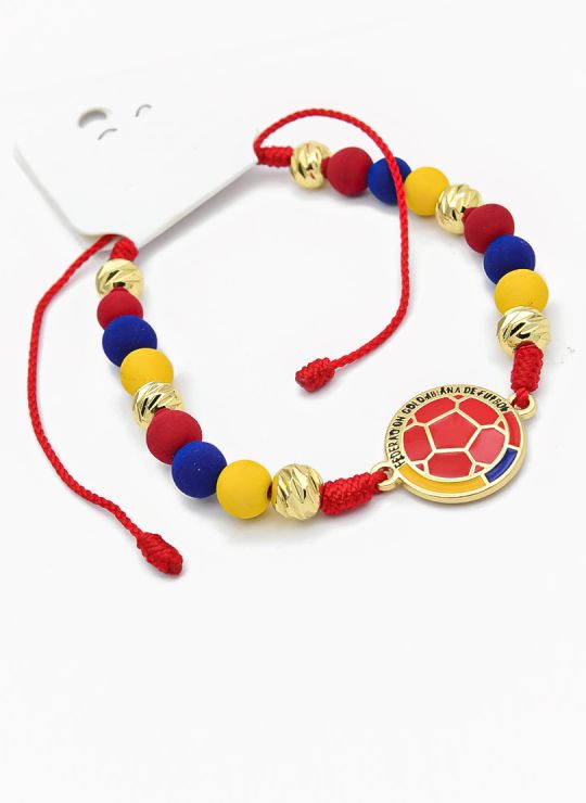 PULSERA COLOMBIA / BRAZALETE EN RODIO CON MICROCIRCONES