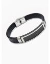 PULSERA NEOPRENO CON ACERO INOXIDABLE Y PLACA CON DISEÑO