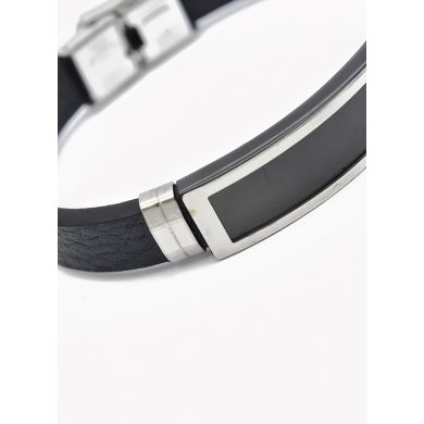 PULSERA NEOPRENO CON ACERO INOXIDABLE Y PLACA CON DISEÑO
